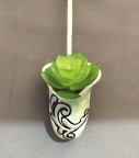 Flower pot hanging small green